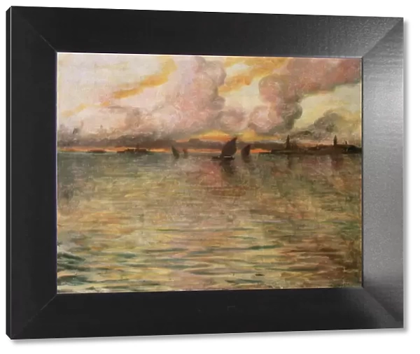 Seascape with Distant View of Venice, 1896. Artist: Charles Cottet