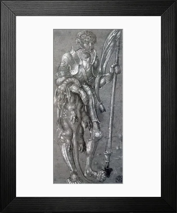 Framed Print : St George, c1504-1553. Artist: Lucas Cranach the Elder Framed Print : St George, c1504-1553. Artist: Lucas Cranach the Elder
