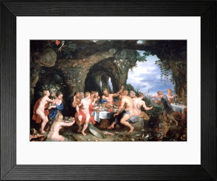 Framed Print : Feast of Achelous, c1615. Artist: Jan Brueghel the Elder Framed Print : Feast of Achelous, c1615. Artist: Jan Brueghel the Elder