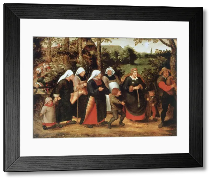 Framed Print : The Procession of the Bride, c1584-1638. Artist: Pieter Brueghel the Younger Framed Print : The Procession of the Bride, c1584-1638. Artist: Pieter Brueghel the Younger