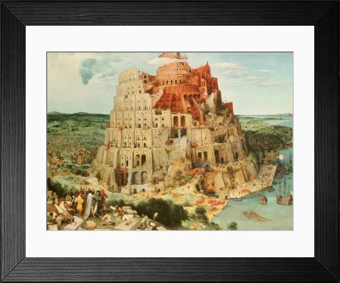 Framed Print : Tower of Babel, 1563. Artist: Pieter Bruegel the Elder Framed Print : Tower of Babel, 1563. Artist: Pieter Bruegel the Elder