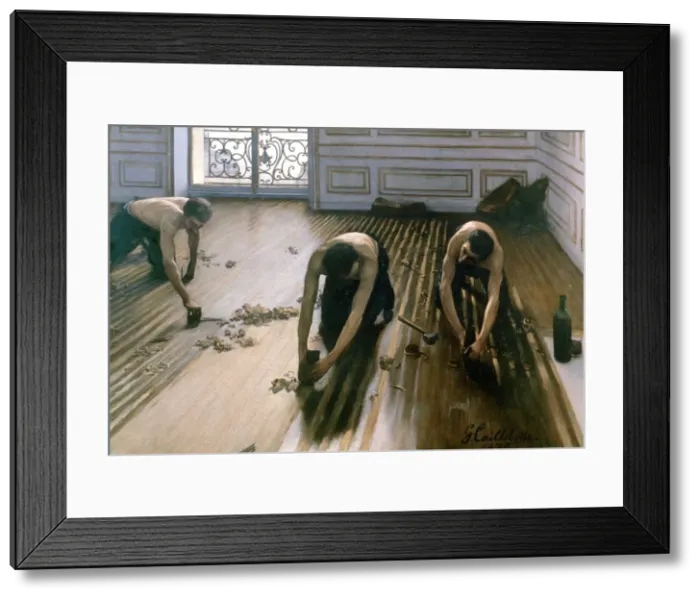 Framed Print : The Parquet Planers, 1875. Artist: Gustave Caillebotte Framed Print : The Parquet Planers, 1875. Artist: Gustave Caillebotte
