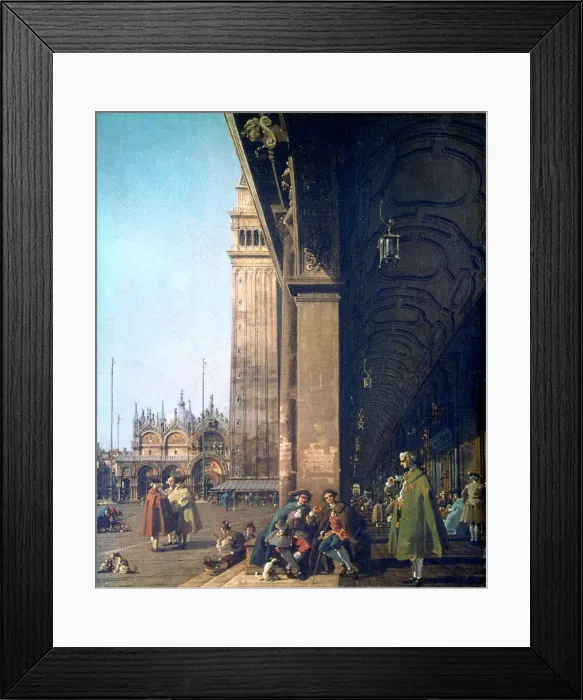 Framed Print : Piazza San Marco and the Colonnade, 1756. Artist: Canaletto Framed Print : Piazza San Marco and the Colonnade, 1756. Artist: Canaletto