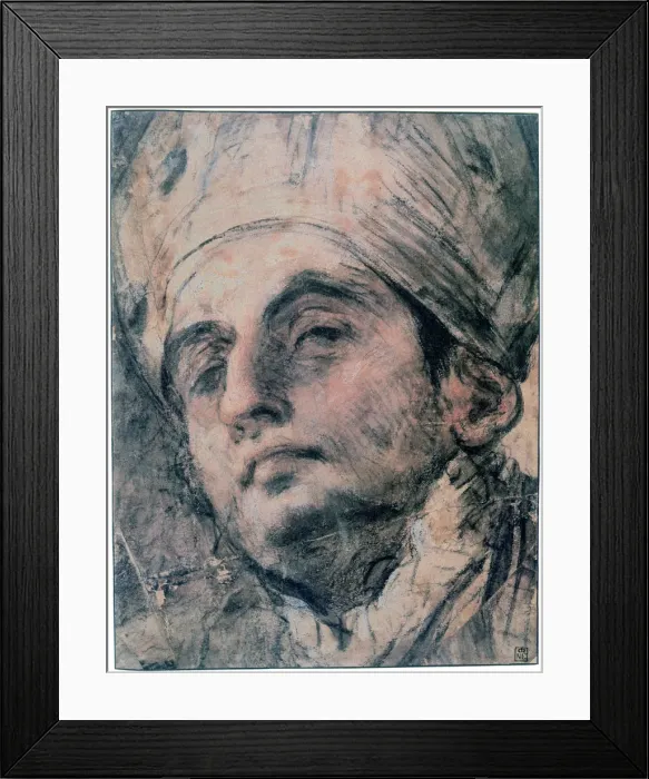 Framed Print : Portrait Study, c1676-1727. Artist: Giovanni Antonio Pellegrini Framed Print : Portrait Study, c1676-1727. Artist: Giovanni Antonio Pellegrini