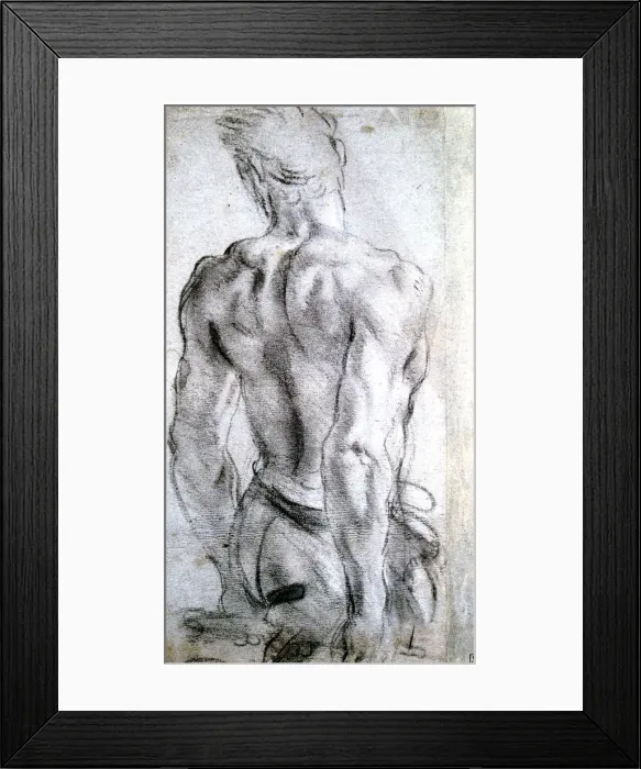 Framed Print : Study of a Figure, c1560-1609. Artist: Lodovico Carracci Framed Print : Study of a Figure, c1560-1609. Artist: Lodovico Carracci