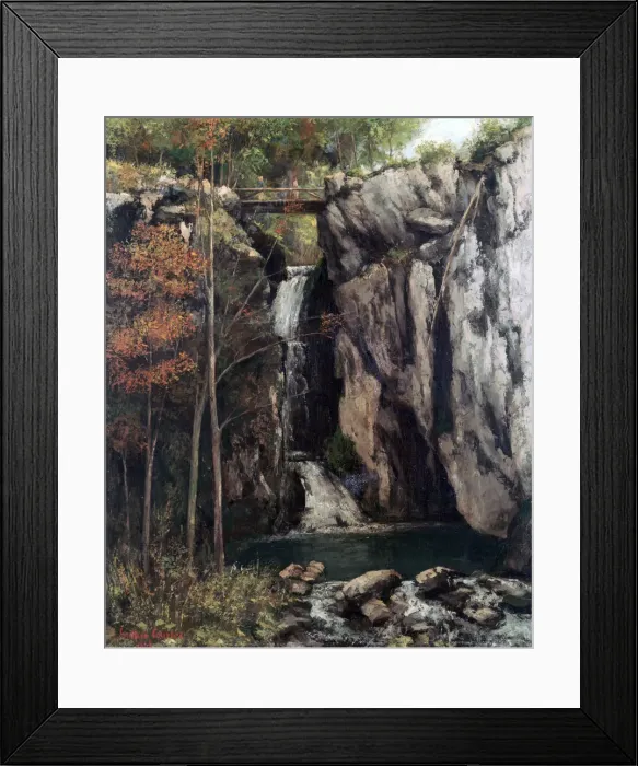 Framed Print : The Chasm at Conches, 1864. Artist: Gustave Courbet Framed Print : The Chasm at Conches, 1864. Artist: Gustave Courbet