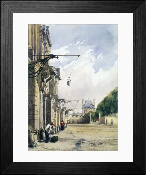 Framed Print : Rue de Rivoli, near the Tuileries, Paris, 1831 Artist: William Callow Framed Print : Rue de Rivoli, near the Tuileries, Paris, 1831 Artist: William Callow