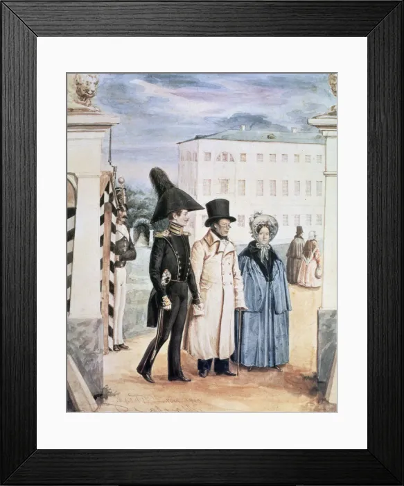 Framed Print : The Walk, 1837. Artist: Pavel Andreevich Fedotov Framed Print : The Walk, 1837. Artist: Pavel Andreevich Fedotov