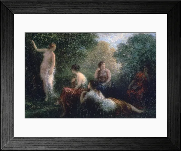 Framed Print : Arcadia, Woman Bathing, 1836-1904. Artist: Henri Fantin-Latour Framed Print : Arcadia, Woman Bathing, 1836-1904. Artist: Henri Fantin-Latour