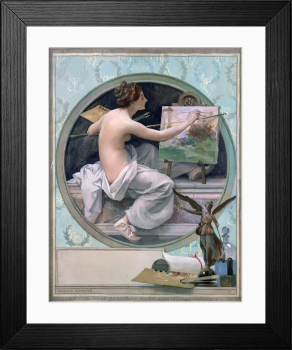 Framed Print : Allegory, 1856-1923. Artist: Francois Flameng Framed Print : Allegory, 1856-1923. Artist: Francois Flameng