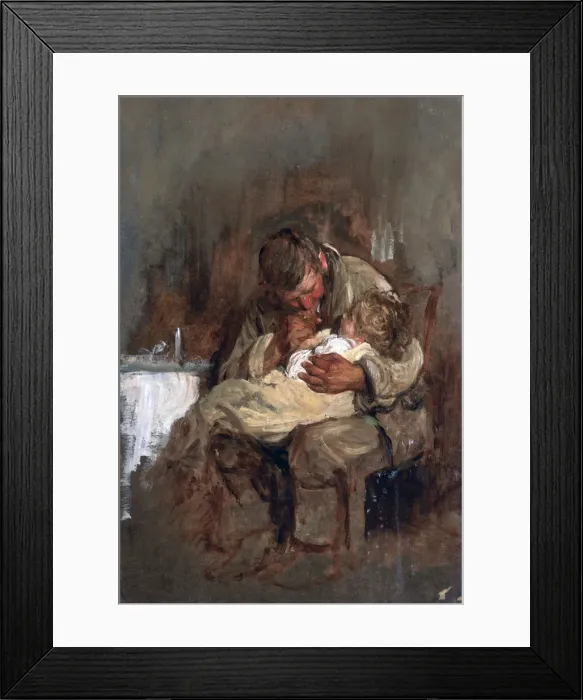 Framed Print : Study, 1843-1927. Artist: Luke Fildes Framed Print : Study, 1843-1927. Artist: Luke Fildes