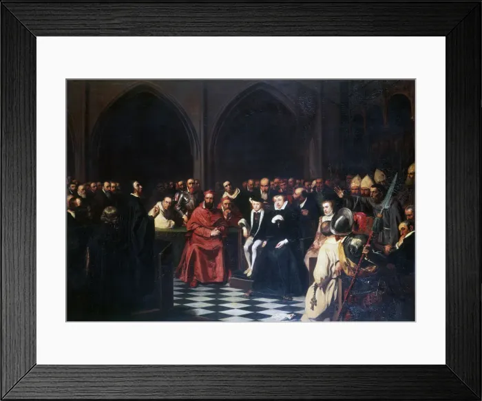 Framed Print : The Colloquy of Poissy in 1561, c1855-1912. Artist: Tony Robert-Fleury Framed Print : The Colloquy of Poissy in 1561, c1855-1912. Artist: Tony Robert-Fleury
