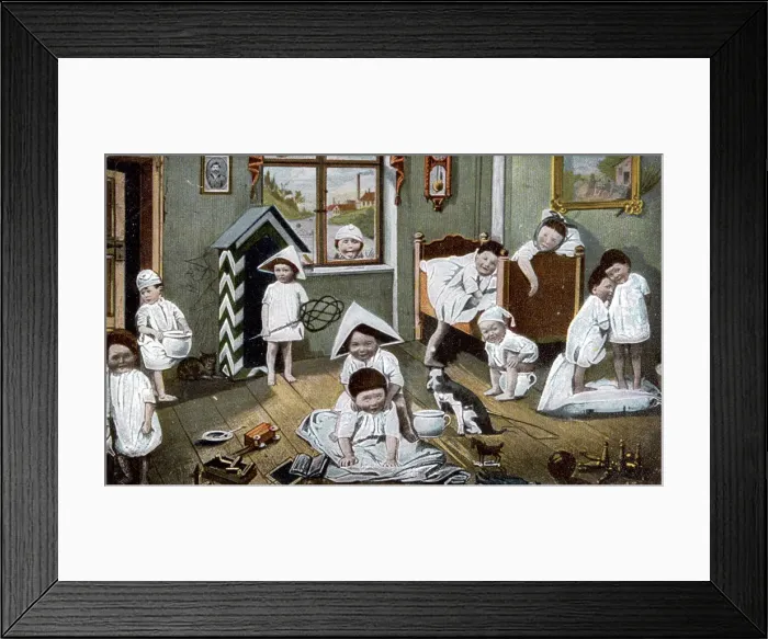 Framed Print : French Postcard, c1900 Framed Print : French Postcard, c1900