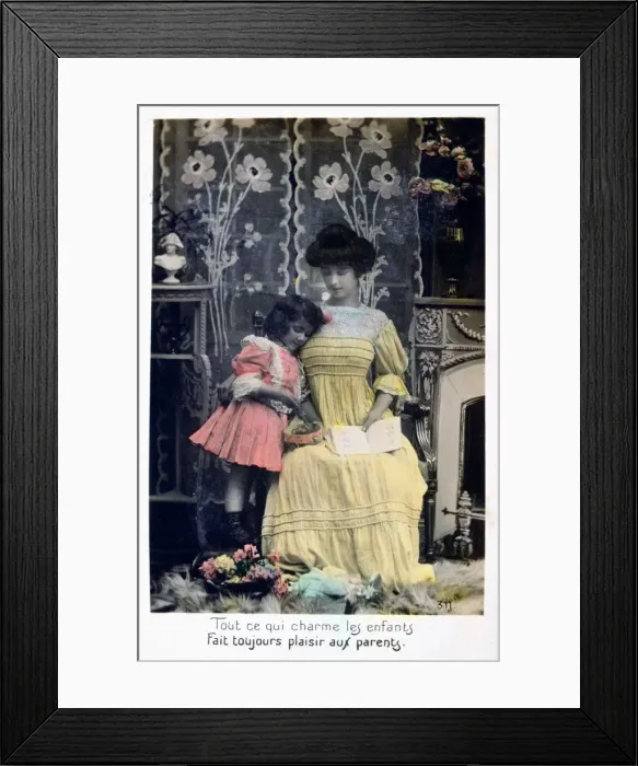 Framed Print : All that charms the children French Postcard, c1900 Framed Print : All that charms the children French Postcard, c1900