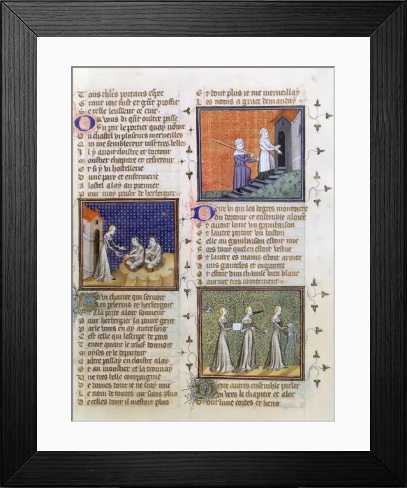 Framed Print : Giving alms, 1393 Framed Print : Giving alms, 1393