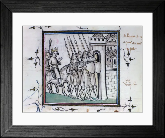 Framed Print : The return of Charles VI of France after the Battle of Rosbecque, 1382, (14th-15th century) Framed Print : The return of Charles VI of France after the Battle of Rosbecque, 1382, (14th-15th century)