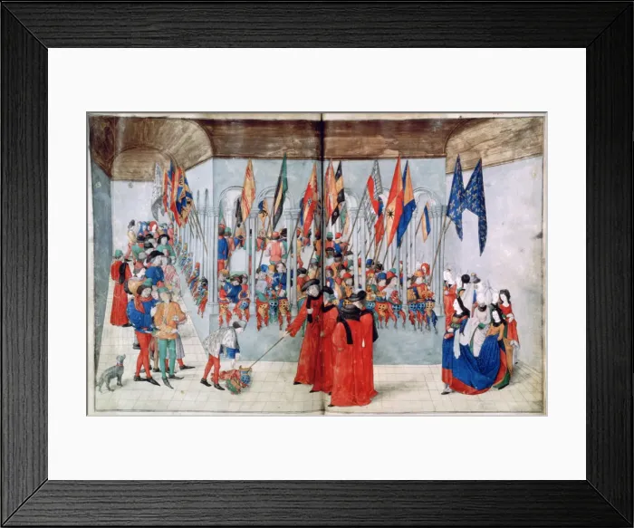 Framed Print : Inspection of the helmets, 1488-1489 Framed Print : Inspection of the helmets, 1488-1489