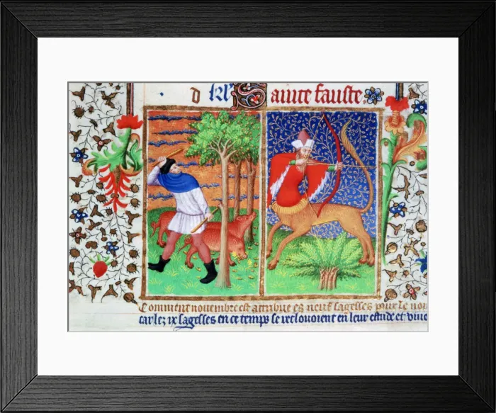 Framed Print : November: feeding pigs, and Sagittarius, c1423 Framed Print : November: feeding pigs, and Sagittarius, c1423