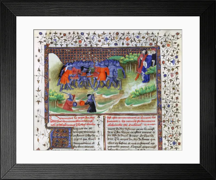 Framed Print : Battle of Cocherel, 1364, (15th century) Framed Print : Battle of Cocherel, 1364, (15th century)