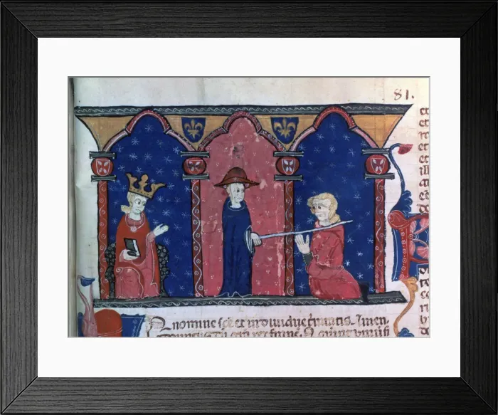 Framed Print : Raymond VII receives absolution, (c1296) Framed Print : Raymond VII receives absolution, (c1296)