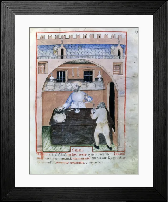 Framed Print : Seller of capers, 1390-1400 Framed Print : Seller of capers, 1390-1400
