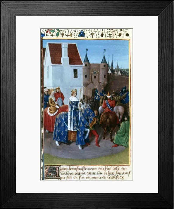 Framed Print : Entry of John II to Paris, 14th century, (1455-1460). Artist: Jean Fouquet Framed Print : Entry of John II to Paris, 14th century, (1455-1460). Artist: Jean Fouquet