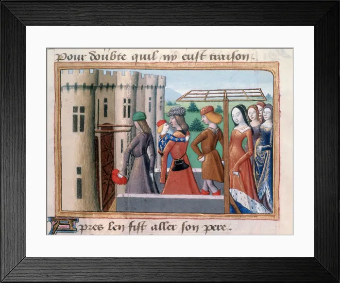 Framed Print : The Dauphin returns to Paris, June 1418, (1484) Framed Print : The Dauphin returns to Paris, June 1418, (1484)