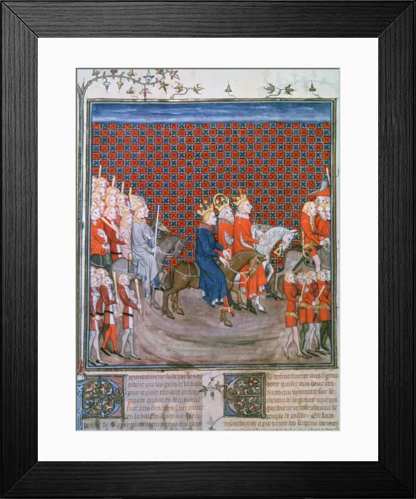 Framed Print : King Charles IV entering Paris, (1375-1379) Framed Print : King Charles IV entering Paris, (1375-1379)