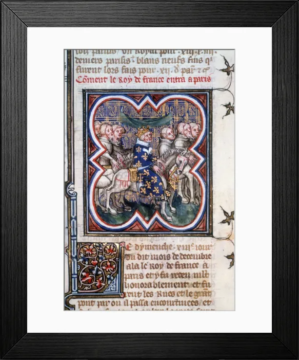 Framed Print : Entry of John II to Paris, July 1360, (1375-1379) Framed Print : Entry of John II to Paris, July 1360, (1375-1379)