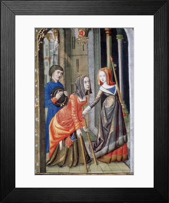 Framed Print : Curing of a hemiplegic, 15th century Framed Print : Curing of a hemiplegic, 15th century