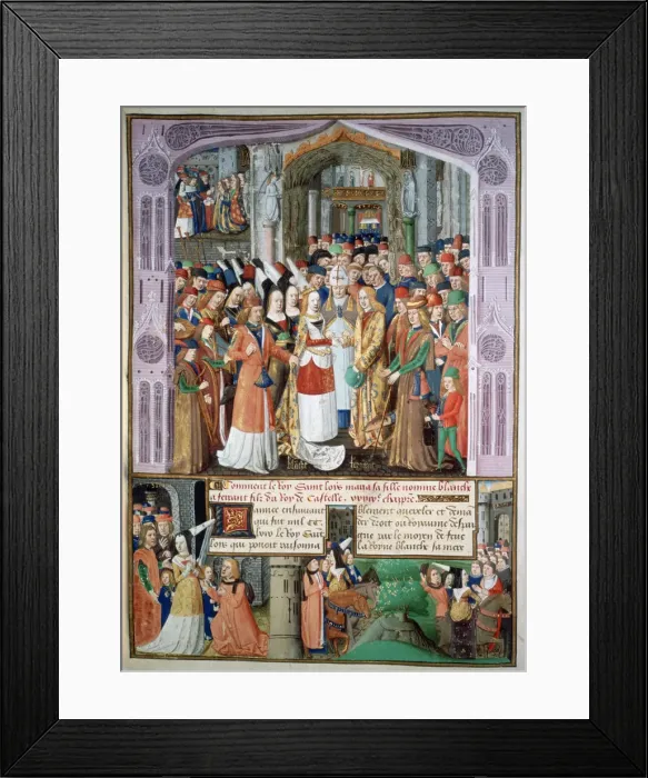 Framed Print : The marriage of Blanche and Fernando, 1269, (15th century) Framed Print : The marriage of Blanche and Fernando, 1269, (15th century)