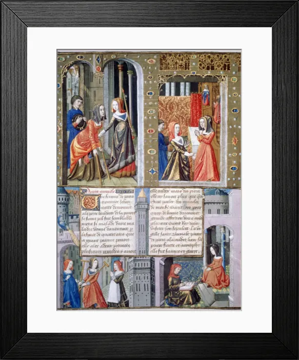 Framed Print : Curing of a hemiplegic, 15th century Framed Print : Curing of a hemiplegic, 15th century
