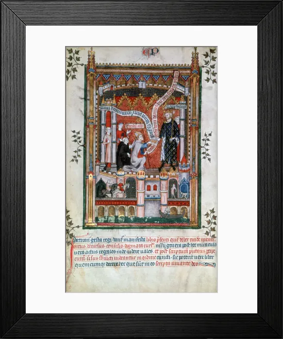 Framed Print : Gilles de Pontoise, abbot of St Denis, 1317 Framed Print : Gilles de Pontoise, abbot of St Denis, 1317