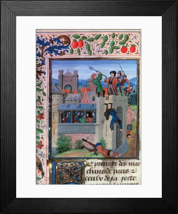 Framed Print : The murder of Etienne Marcel, 1358, (mid-15th century). Artist: Loyset Liedet Framed Print : The murder of Etienne Marcel, 1358, (mid-15th century). Artist: Loyset Liedet