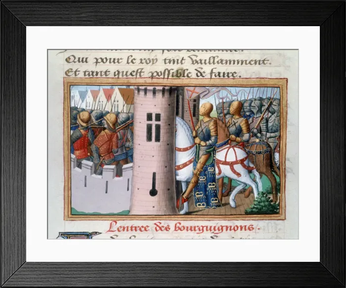 Framed Print : Entry of the Bourguignons to Paris, May 1418, (1484) Framed Print : Entry of the Bourguignons to Paris, May 1418, (1484)