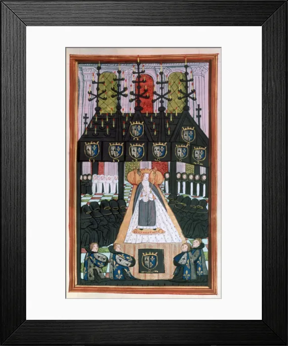 Framed Print : Funeral of Anne of Britanny, Notre Dame, Paris, 1514, (16th century)