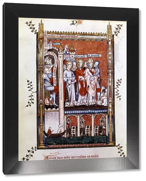 St Denis is shown the martyrs, 1317