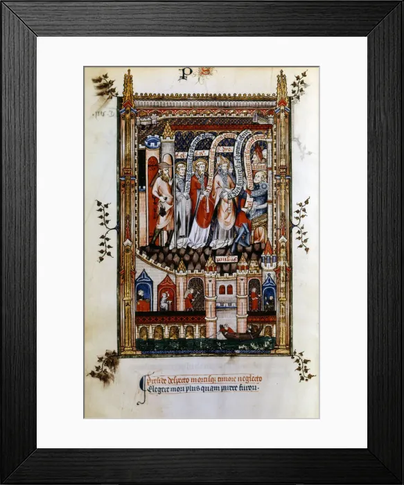 Framed Print : St Denis taken to Sisinnius, 1317 Framed Print : St Denis taken to Sisinnius, 1317