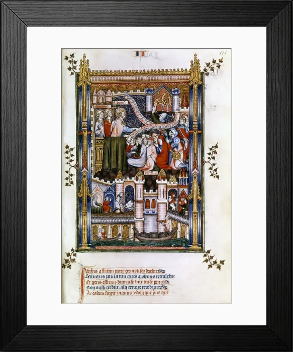 Framed Print : St Denis preaching, 1317 Framed Print : St Denis preaching, 1317