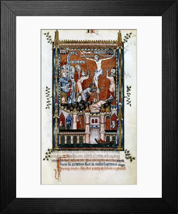 Framed Print : The Crucifixion of St Denis, 1317 Framed Print : The Crucifixion of St Denis, 1317