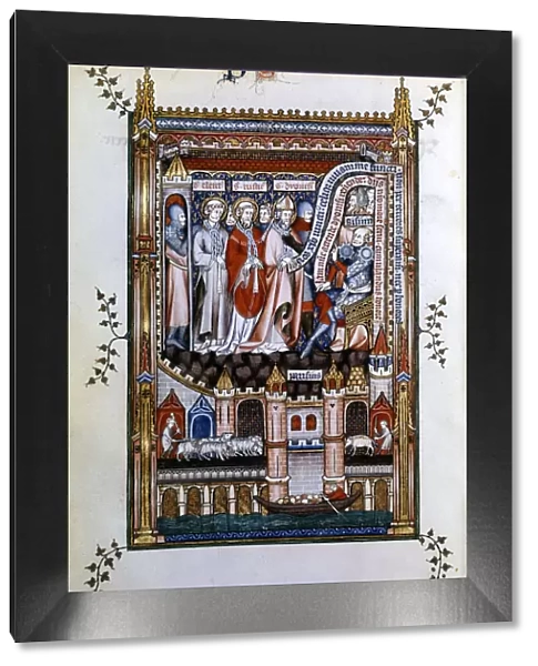 Sisinnius exhorts St Denis to renounce his faith, 1317