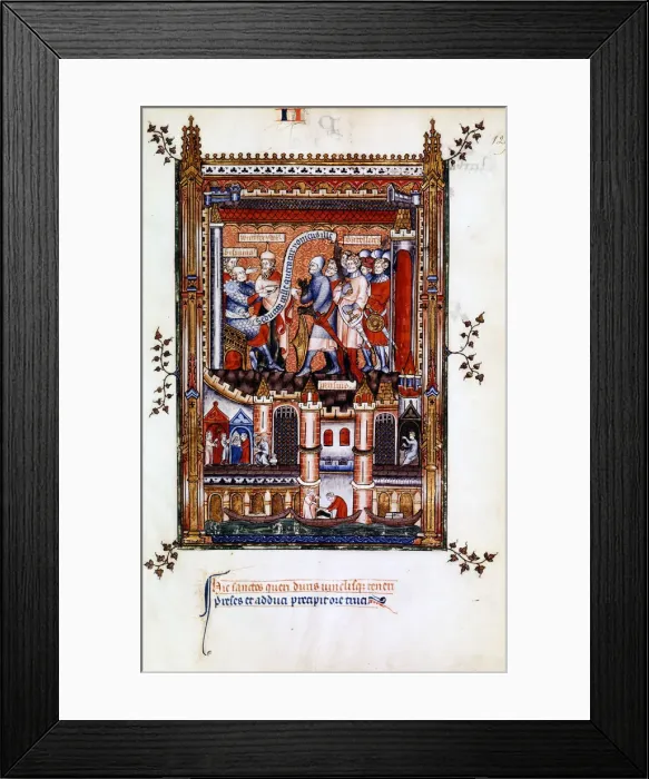 Framed Print : Sisinnius orders the arrest of St Denis, 1317 Framed Print : Sisinnius orders the arrest of St Denis, 1317