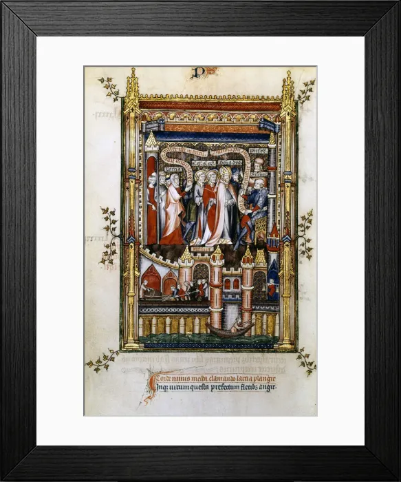 Framed Print : Larcia accuses St Denis, 1317 Framed Print : Larcia accuses St Denis, 1317