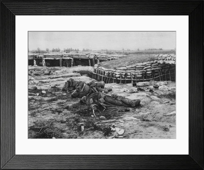 Framed Print : Captured Russian position, Melkov, Poland, World War I, 20 July 1915 Framed Print : Captured Russian position, Melkov, Poland, World War I, 20 July 1915
