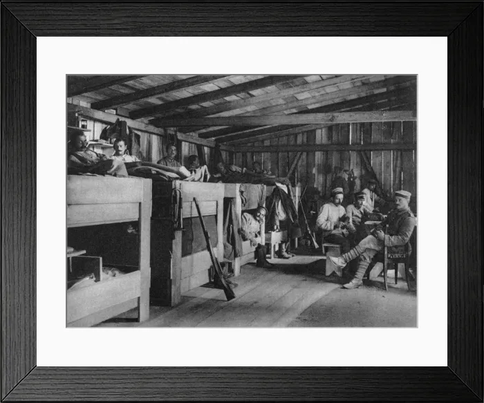Framed Print : German soldiers in a reduit shelter, Vosges, France, World War I, 1916 Framed Print : German soldiers in a reduit shelter, Vosges, France, World War I, 1916