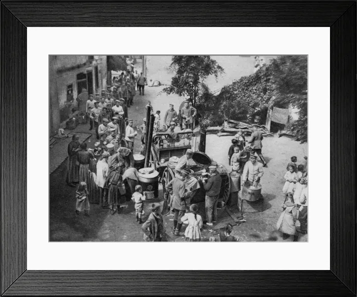 Framed Print : German travelling kitchen, Vosges, France, World War I, 1916 Framed Print : German travelling kitchen, Vosges, France, World War I, 1916