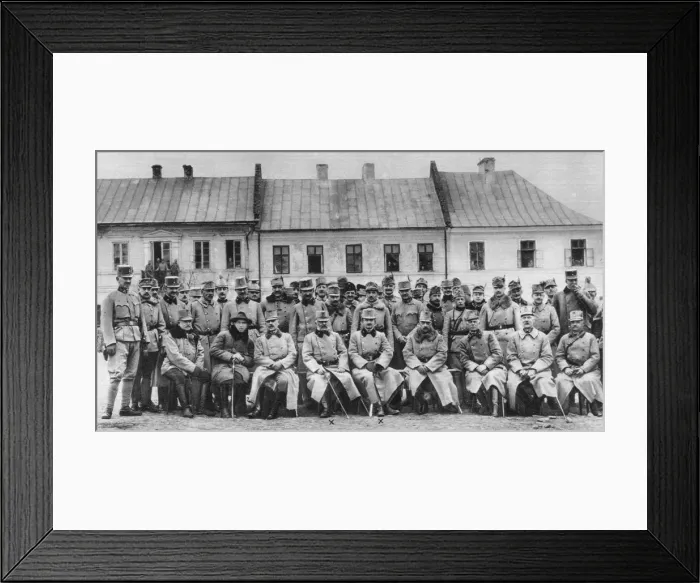 Framed Print : Archdukes Friedrich and Karl of Austria with their officers, World War I, 1915 Framed Print : Archdukes Friedrich and Karl of Austria with their officers, World War I, 1915
