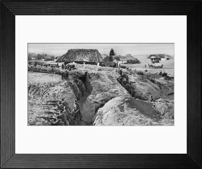 Framed Print : German infantry in trenches at Jasionna, Poland, World War I, 1915 Framed Print : German infantry in trenches at Jasionna, Poland, World War I, 1915
