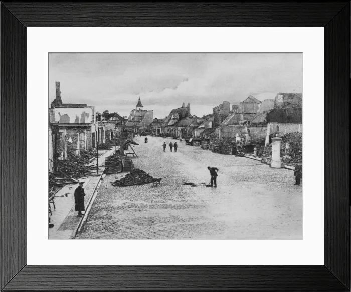 Framed Print : A street in Ortelsburg, Eastern Prussia, World War I, August 1915 Framed Print : A street in Ortelsburg, Eastern Prussia, World War I, August 1915