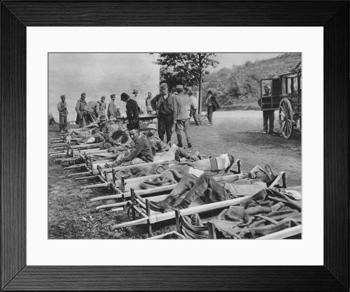 Framed Print : Austrian soldiers on the way to hospital, Battle of the Isonzo, World War I, 1915 Framed Print : Austrian soldiers on the way to hospital, Battle of the Isonzo, World War I, 1915